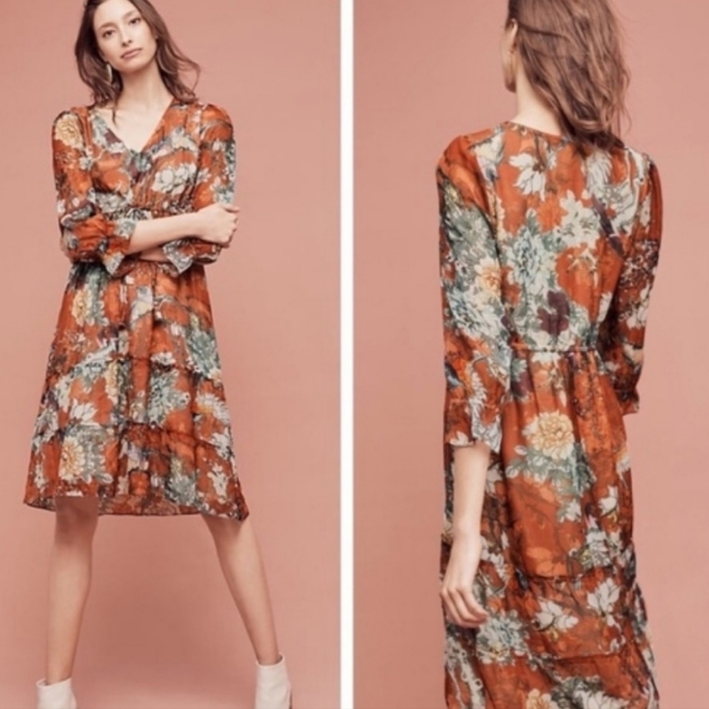 ANTHRO | $148 Hemant & Nandita Zeri Peasant Dress - Picture 3 of 8